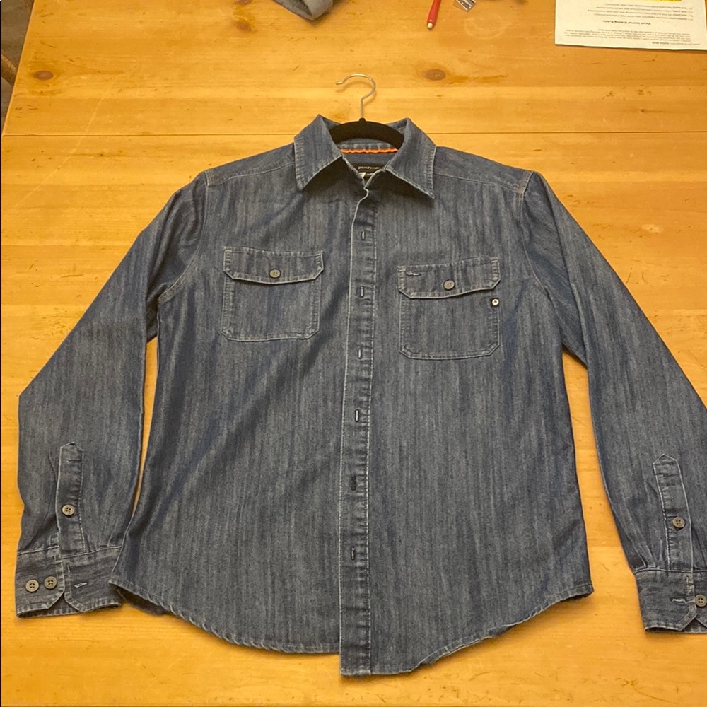 Men's small Marmot blue Denim shirt